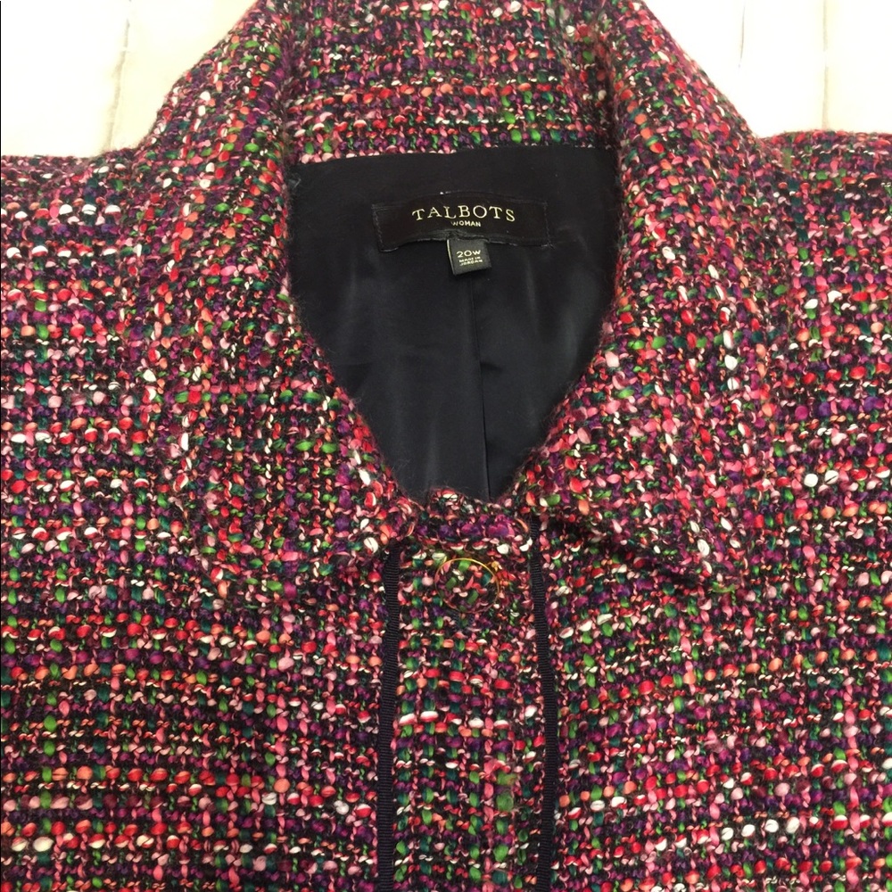 Talbots tweed multicolor blazer